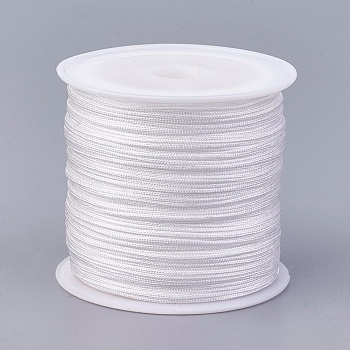 Nylon Thread, Nylon String Jewelry Bead Cord for Custom Woven Jewelry Making, White, 0.8mm, about 49.21 yards(45m)/roll