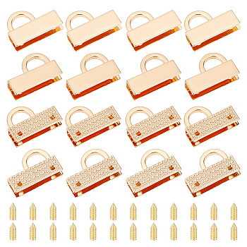 WADORN 10 Sets Iron Bag Suspension Clasps, Side Clip Buckle, with Screws, Purse Making Findings, Light Gold, Clasp: 20x28.5x7.5mm, 2pcs/set