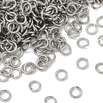 Non-Tarnish 304 Stainless Steel Open Jump Rings, Saw Cut Seamless Round, Stainless Steel Color, 21 Gauge, 4x0.7mm, Inner Diameter: 2.6mm