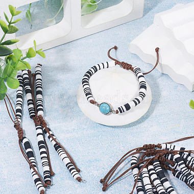 Handmade Polymer Clay Bead Bracelets Making(AJEW-TAC00075)-6