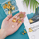 DIY Blank Dome Brass Cufflink Making Kits(BUTT-DC0001-14)-3