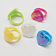 Kids Valentines Day Gifts Acrylic Rings for Kids(RJEW-S618-6)-1