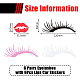 6 Sets 3 Colors PVC Eyelashes & Lips Car Decorative Stickers(DIY-FH0006-46)-3