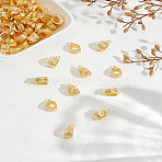 80Pcs Alloy Tube Bails, Loop Bails, Bail Beads, Lead Free and Cadmium Free, Golden, 14x7.5x9mm, Hole: 1.5mm(FIND-LP0007-07)