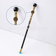 Natural Gemstone Twelve Constellation Magic Wand, Cosplay Magic Wand, for Witches and Wizards, Capricorn, 300mm(PW-WG31255-12)