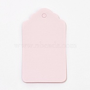 Jewelry Display Kraft Paper Price Tags, Rectangle, Pink, 7.05x4cm(CDIS-TZ0001-01D)