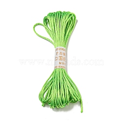 Polyester Embroidery Floss, Cross Stitch Threads, Lime Green, 2mm, 10m/bundle(OCOR-C005-B09)