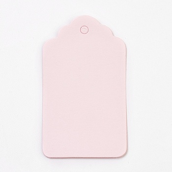 Jewelry Display Kraft Paper Price Tags, Rectangle, Pink, 7.05x4cm