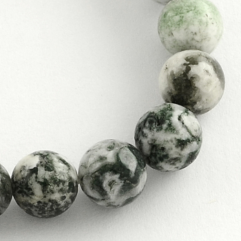 Natural Tree Agate Round Gemstone Beads Strands, 8.5mm, Hole: 1.2mm, about 47pcs/strand, 15.5 inch