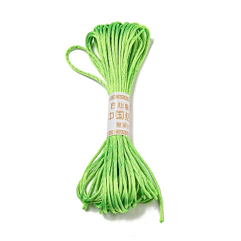 Polyester Embroidery Floss, Cross Stitch Threads, Lime Green, 2mm, 10m/bundle