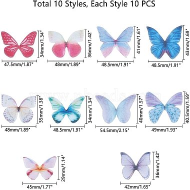 Butterfly Wings Organza Fabric Ornaments(FIND-NB0001-20)-2