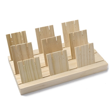 3-Slot Wooden Earring Display Card Stands(EDIS-R027-01A-03)-4