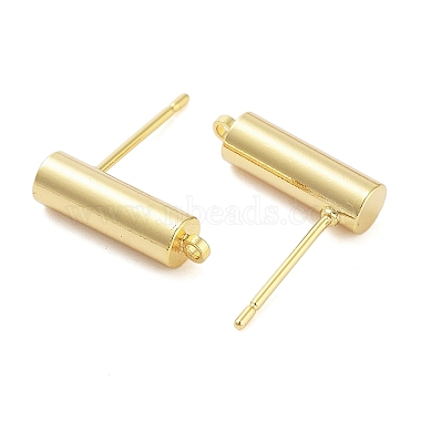 Brass Stud Earrings Findings(EJEW-B063-08G)-2