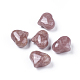 pierre de palme coeur de quartz fraise naturelle(G-F659-A07)-1
