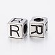 304 Stainless Steel Large Hole Letter European Beads(STAS-H428-01AS-R)-2