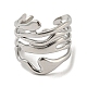 304 Stainless Steel Open Cuff Ring(RJEW-C067-06P)-2