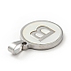 304 Stainless Steel with White Shell Pendants(STAS-G268-01B-P)-3