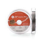 50M Soft Stainless Steel Wire, with Spool, Round, Stainless Steel Color, 0.45mm, about 164.04 Feet(50m)/Roll(TWIR-N006-01C-P)