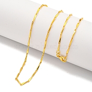 Triangle Brass Link Chain Necklaces for Women, Real 18K Gold Plated, 17.72 inch(450mm)(NJEW-G084-06G)