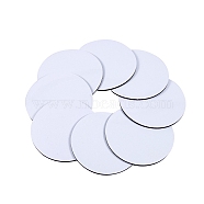 Rubber Coasters, Cup Mats, Flat Round, White, 95x3mm(AJEW-SZ0001-85)