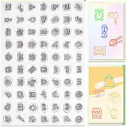 Daily Theme Transparent Silicone Stamps Set, for DIY Scrapbooking, Sports, 110x160x2.5mm(DIY-WH0028-69A)
