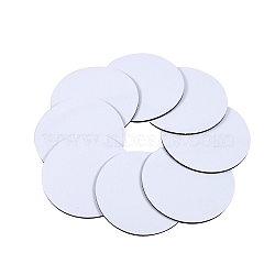 Rubber Coasters, Cup Mats, Flat Round, White, 95x3mm(AJEW-SZ0001-85)