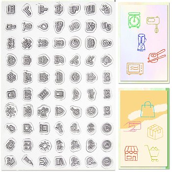 Daily Theme Transparent Silicone Stamps Set, for DIY Scrapbooking, Sports, 110x160x2.5mm