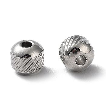 303 Stainless Steel Beads, Rondelle, Stainless Steel Color, 6x5.5mm, Hole: 2mm