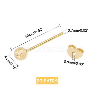 304 Stainless Steel Ear Studs(EJEW-UN0001-13A-G)-2