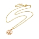 Brass Micro Pave Cubic Zirconia Pendant Necklaces for Women(NJEW-E106-16KCG)-3