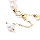 Natural Amethyst & Pearl Beaded Bracelet with Cubic Zirconia Heart Charm(BJEW-JB08167-01)-6
