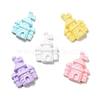 Opaque Resin Cabochons, Castle, Mixed Color, 30x24x9mm(RESI-B015-21)