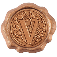 Adhesive Wax Seal Stickers, For Envelope Seal, Alphabet, Letter.V, 25mm(DIY-CP0002-86V)