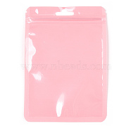 Macaron Color Plastic Yin-yang Zip Lock Bags, Resealable Bags, Self Seal Bags, Top Seal, Rectangle, Pink, 10x7.5x0.15cm, Unilateral Thickness: 2 Mil(0.05mm)(OPP-N001-01C-06)