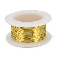 Round Copper Jewelry Wire, Lead Free & Cadmium Free & Nickel Free, Long-Lasting Plated, with Spool, Light Gold, 28 Gauge, 0.3mm, about 32.8 Feet(10m)/roll(CWIR-I002-0.3mm-LG-NR)