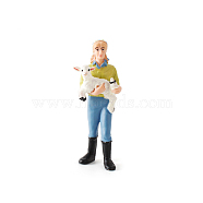 Mini PVC Farm Hand Figures, Realistic Farmer People Model for Preschool Educational Learn Cognitive, Children's Toys, Sheep Pattern, 30x95mm(MIMO-PW0001-182N)