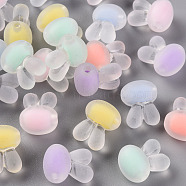 Transparent Acrylic Beads, Frosted, Bead in Bead, Rabbit Head, Mixed Color, 15.5x12x9.5mm, Hole: 2mm(X-TACR-S152-12C)