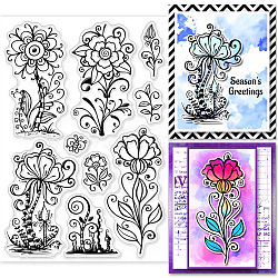 Custom PVC Plastic Clear Stamps, for DIY Scrapbooking, Photo Album Decorative, Cards Making, Flower, 160x110x3mm(DIY-WH0448-0559)