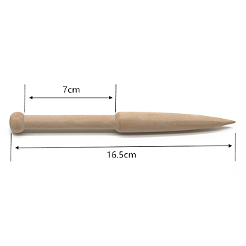 Wooden Pointed Knitting Needles, for Knitting Tool, Tan, 165mm