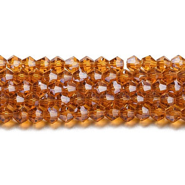 Dark Orange Bicone Glass Beads