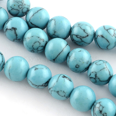 5mm LightSkyBlue Round Synthetic Turquoise Beads