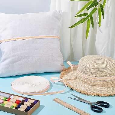 Polyester Leaf Pattern Ribbon(OCOR-WH0101-156A)-4