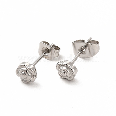 Flower 304 Stainless Steel Stud Earrings