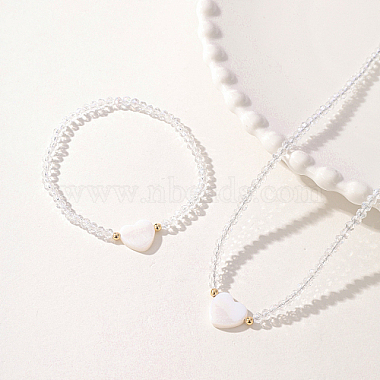 Glass Beaded Stretch Bracelets & Beaded Necklaces(SS0956-3)-2