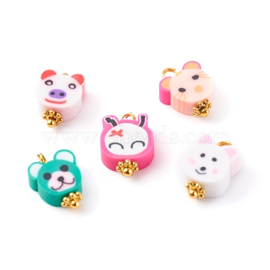 Golden Mixed Color Other Animal Polymer Clay Charms
