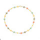 Enamel Flower Link Chains Bracelet(BJEW-N019-01)-1