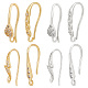 16Pcs 8 Style Brass Micro Pave Clear Cubic Zirconia Earring Hooks(KK-BBC0012-30)-1