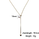 Imitation Pearl Ball & Stainless Steel Lariat Women's Necklace(GA0046-1)-2