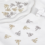 20Pcs 2 Colors Alloy Pendants, with Rhinestone, Platinum & Golden, 22x19x2mm, Hole: 1.8mm, 10pcs/color(FIND-LP0006-28)