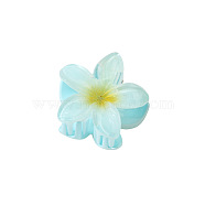 Flower Shape Plastic Claw Hair Clips, Hair Accessories for Women Girl, Sky Blue, 40mm(PW-WG52864-05)